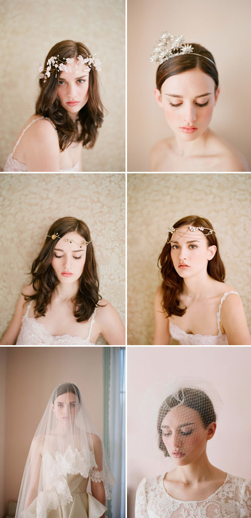 bridal hair accessories, headbands and veils by Twigs & Honey | junebugweddings.com bridal hair accessories, headbands and veils by Twigs & Honey | junebugweddings.com