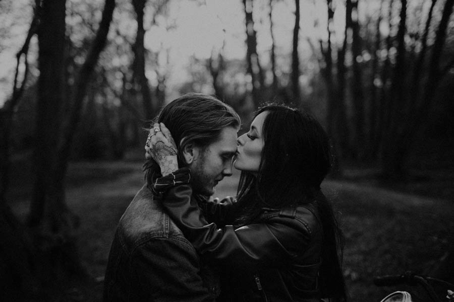 Sexy-Harley-Davidson-Engagement-Photos-Ruislip-Woods-5