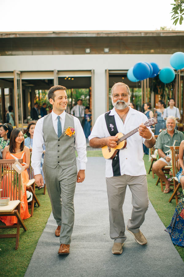 groom coming down the aisle groom coming down the aisle