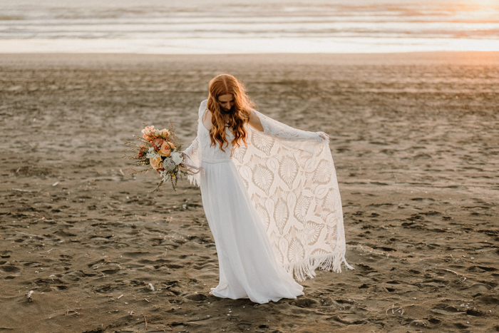Boho New Zealand Beach Wedding Inspiration | Junebug Weddings