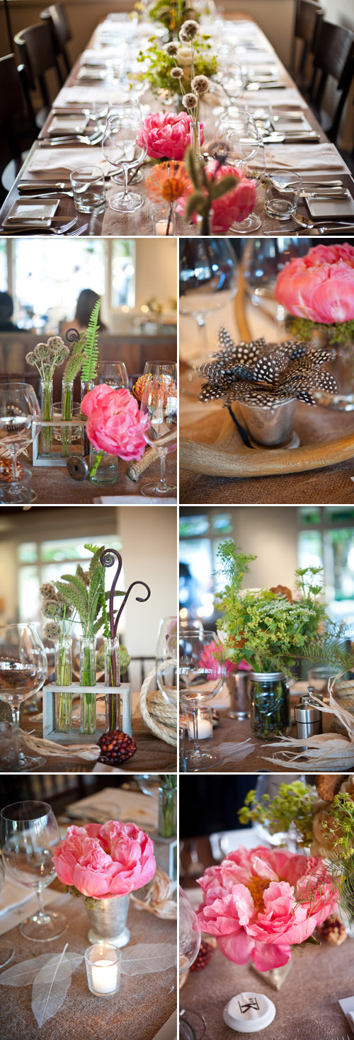 Rustic Somoma, California wedding with a yellow, coral, citrus and orange wedding color palette. Photos by Meaghan Elliott Photography via JunebugWeddings.com Rustic Somoma, California wedding with a yellow, coral, citrus and orange wedding color palette. Photos by Meaghan Elliott Photography via JunebugWeddings.com