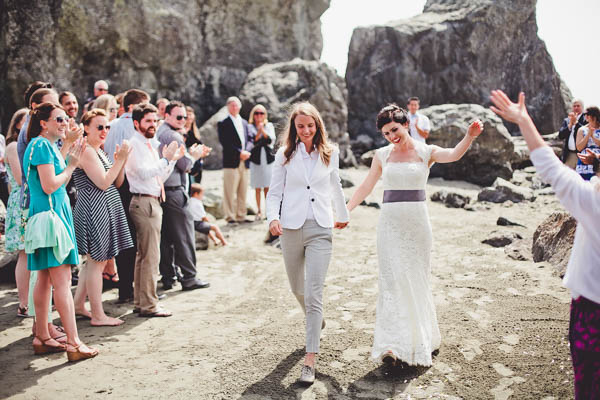 Northern California coast wedding ceremony exit Northern California coast wedding ceremony exit
