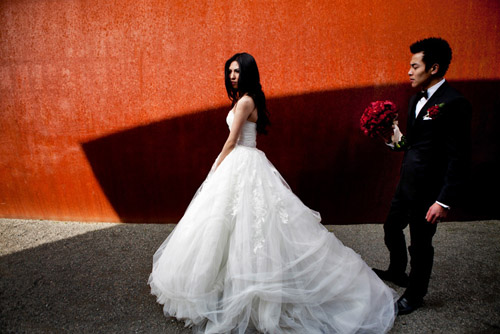 wedding dress and bridal hairstyle ideas from Junebug's Stylish bride Fashion Report - photo by John and Joseph Photography via junebugweddings.com wedding dress and bridal hairstyle ideas from Junebug's Stylish bride Fashion Report - photo by John and Joseph Photography via junebugweddings.com