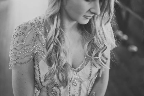 romantic camp wedding bridal portrait, photo by Terra Lange Photography | via junebugweddings.com romantic black and white bridal portrait