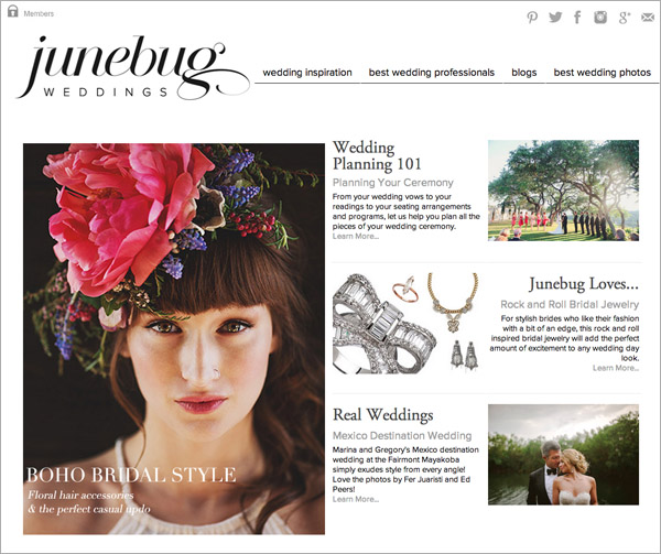The all new Junebug Weddings website!