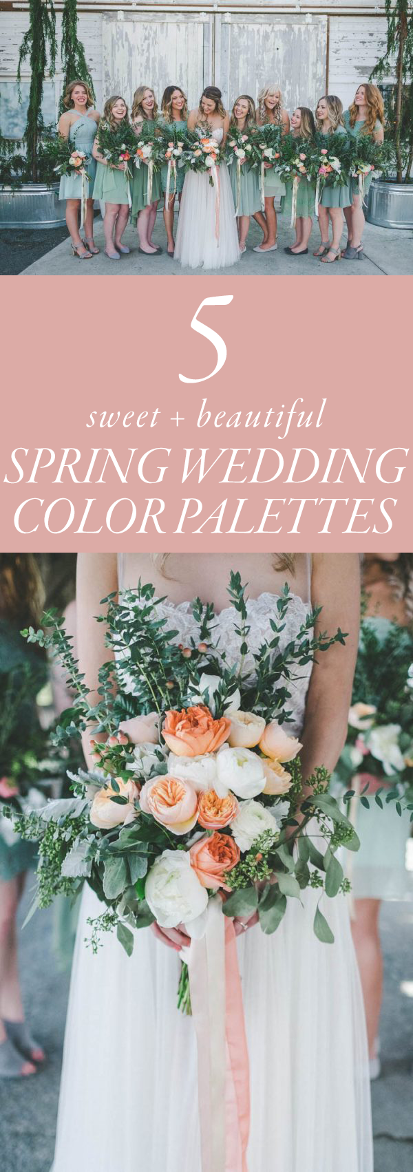 5 Sweet Spring Wedding Color Palette Ideas | Junebug Weddings