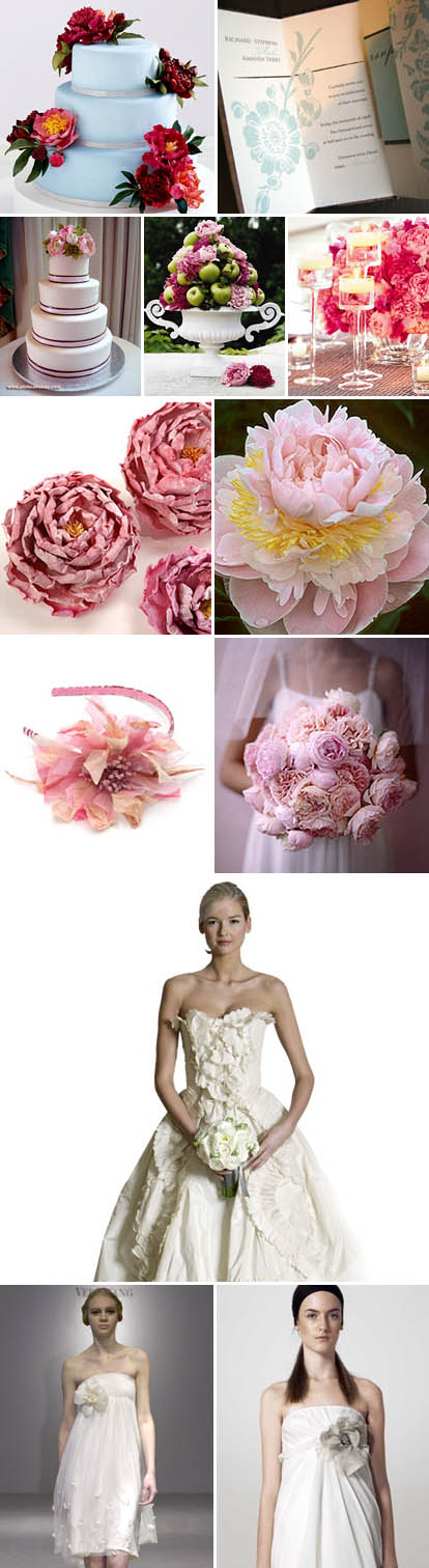 Peony Inspiration board for Spring or Summer Wedding | via junebugweddings.com Peony Inspiration board for Spring or Summer Wedding | via junebugweddings.com