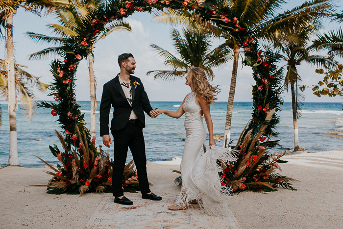 Moody Tropical Playa del Carmen Wedding at Blue Venado Beach Club | Junebug Weddings Moody Tropical Playa del Carmen Wedding at Blue Venado Beach Club | Junebug Weddings