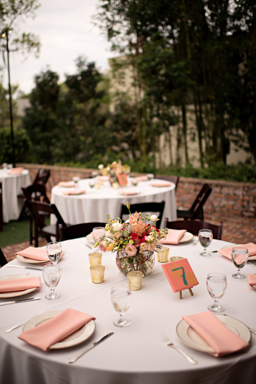 coral, gold, and grey wedding at Casa Feliz in Florida, photos by Kristen Weaver Photography | via junebugweddings.com coral, gold, and grey wedding at Casa Feliz in Florida, photos by Kristen Weaver Photography | via junebugweddings.com