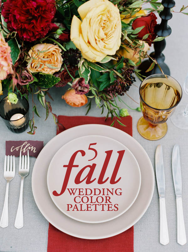 fall wedding color palettes