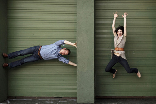 hilarious engagement photo by Steven Young of STAK Photography | junebugweddings.com hilarious engagement photo by Steven Young of STAK Photography | junebugweddings.com