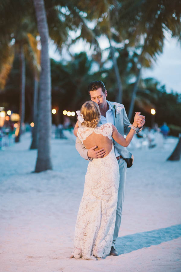 intimate beach wedding couple's dance, photo by Chris Glenn | via junebugweddings.com intimate beach wedding couple's first dance, photo by Chris Glenn | via junebugweddings.com