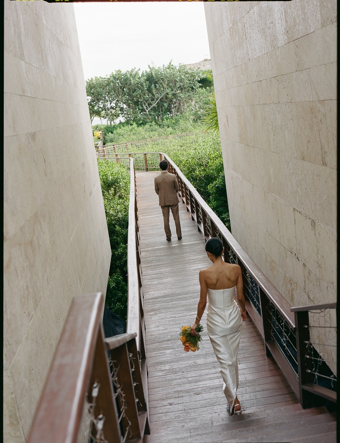 A Vibrant Citrus Color Palette at This Etéreo Kanai Riviera Maya Wedding