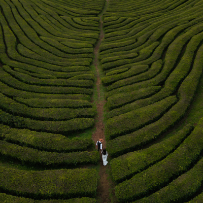Drone elopement photography in Azores, Portugal