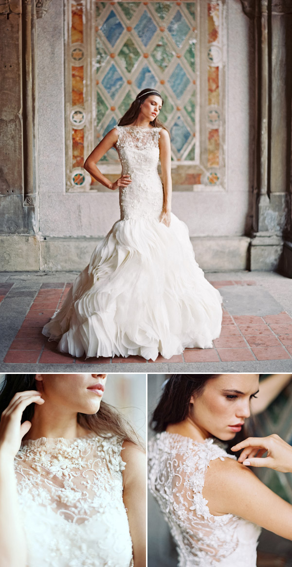 wedding dress trends – Sareh Nouri illusion neckline wedding dresses from fall 2014 bridal market | via junebugweddings.com wedding dress trends – Sareh Nouri illusion neckline wedding dresses from fall 2014 bridal market | via junebugweddings.com