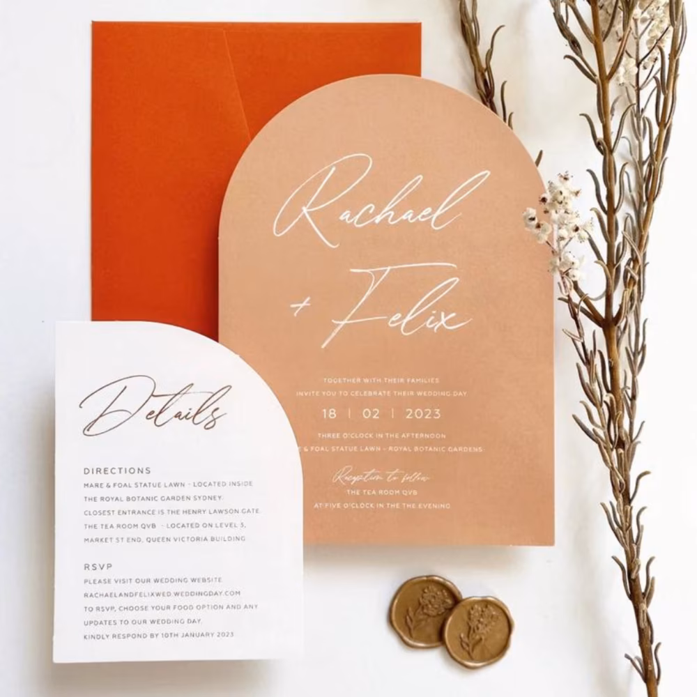 fall wedding invitations