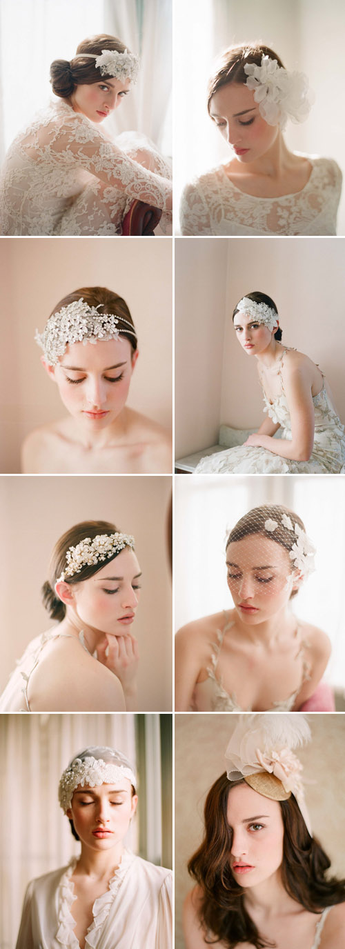 bridal hair accessories, headbands and veils by Twigs & Honey | junebugweddings.com bridal hair accessories, headbands and veils by Twigs & Honey | junebugweddings.com