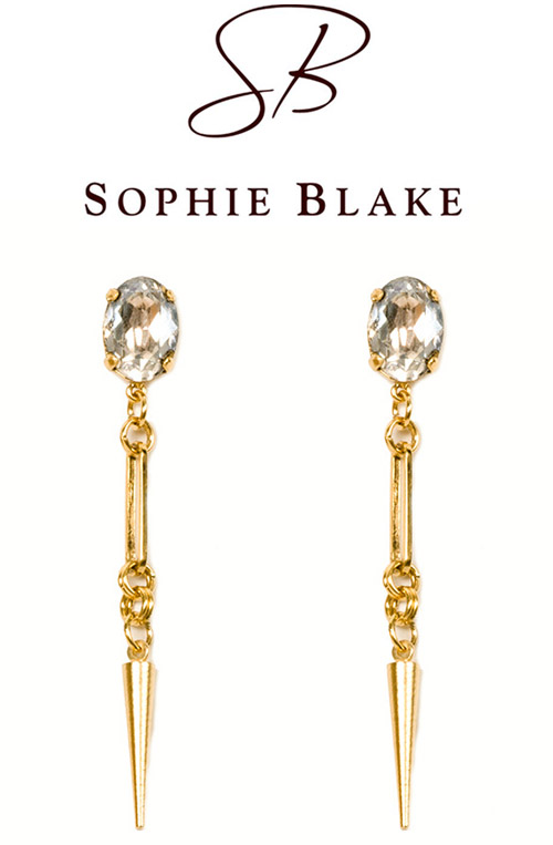modern crystal bridal earrings from Sophie Blake modern crystal bridal earrings from Sophie Blake