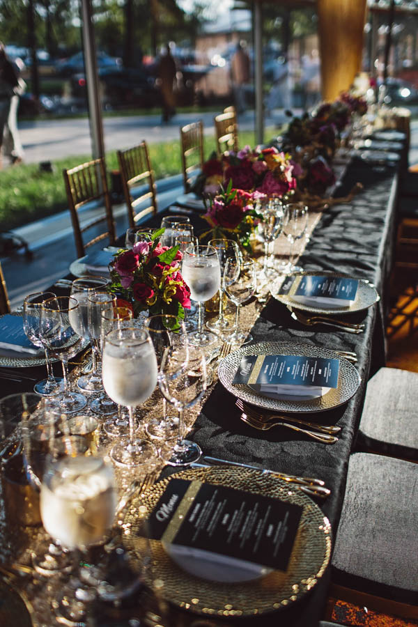 black and gold wedding style