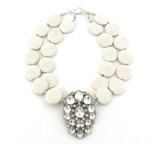 white vintage bridal necklace from Elva Fields white vintage bridal necklace from Elva Fields