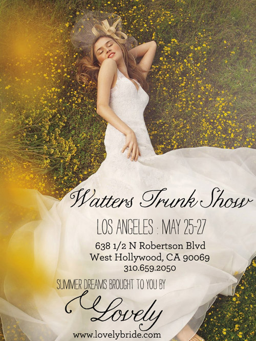 Waters Trunk Show at Lovely Bride LA waters Trunk Show at Lovely Bride LA