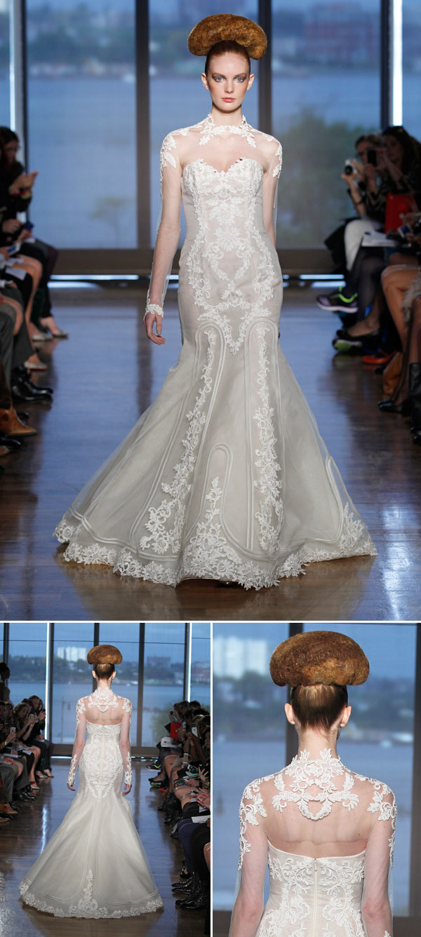 wedding dress trends – illusion neckline wedding dresses from fall 2014 bridal market | via junebugweddings.com wedding dress trends – illusion neckline wedding dresses from fall 2014 bridal market | via junebugweddings.com