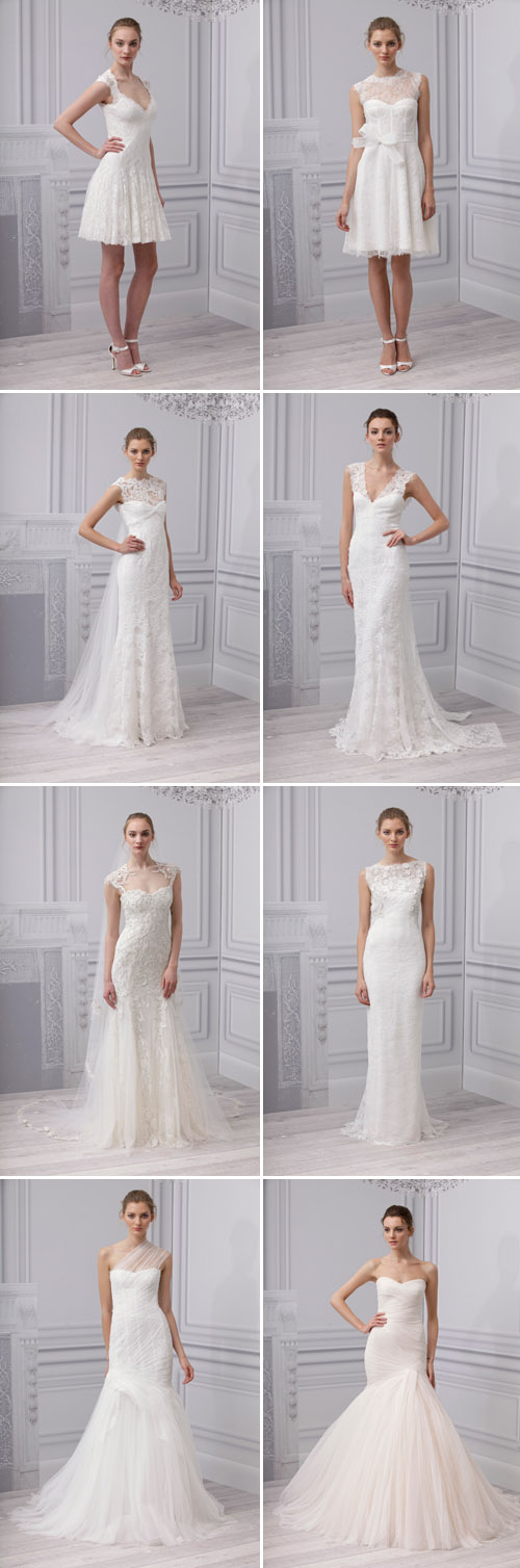 Monique Lhuillier wedding dress colleciton Spring 2013, pretty lace wedding dresses Monique Lhuillier wedding dress colleciton Spring 2013, pretty lace wedding dresses