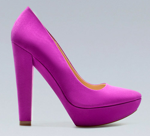 fuchsia suede wedding shoes for fall and winter from Zara.com via junebugweddings.com fuchsia suede wedding shoes for fall and winter from Zara.com via junebugweddings.com