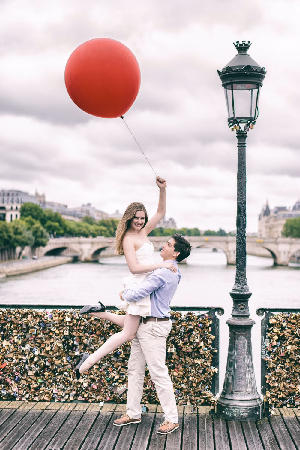 love lock bridge engagement