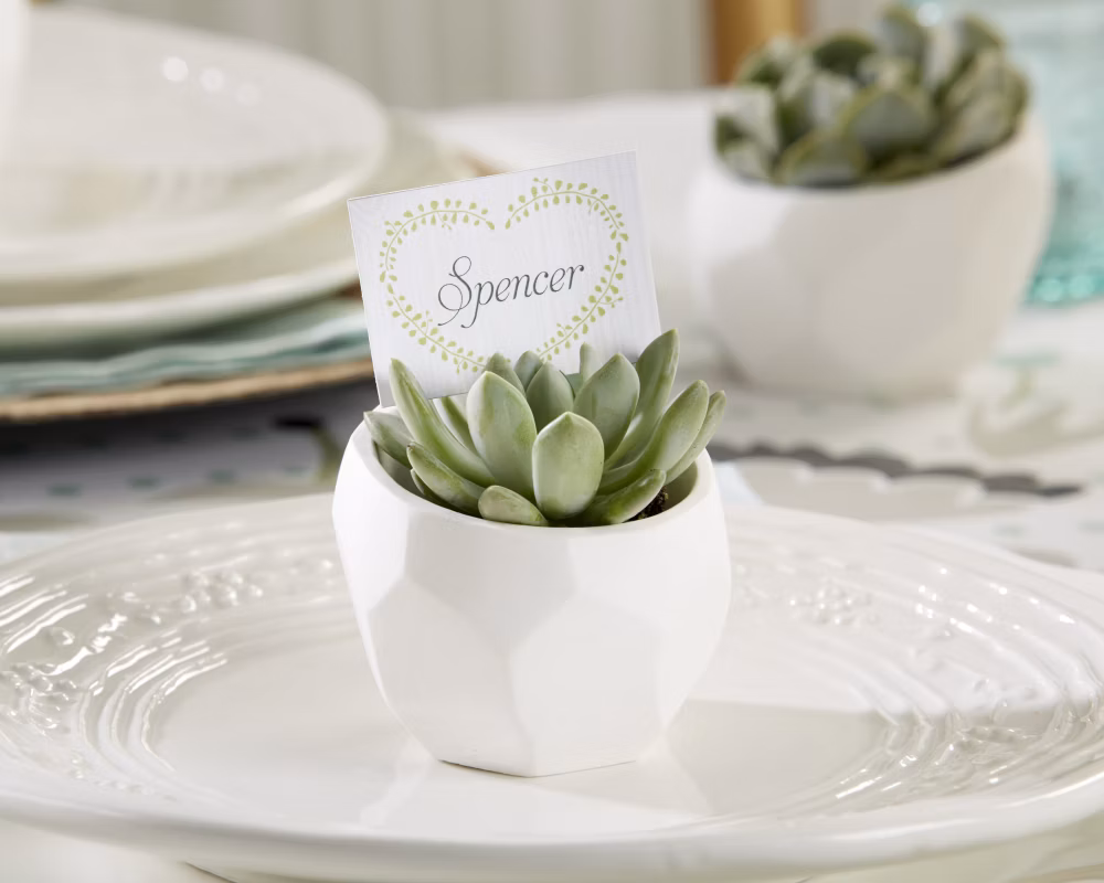 Kate Aspen succulent place card holder