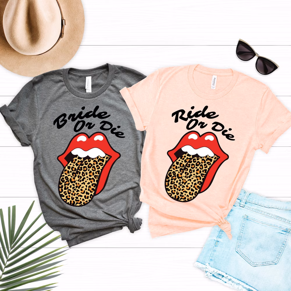 rock n roll bridesmaid shirts