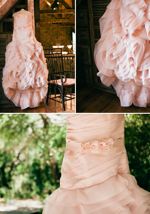 rustic elegant wedding with a layered pink Vera Wang wedding dress, photos by Erica Velasco | JunebugWeddings.com rustic elegant wedding with a layered pink Vera Wang wedding dress, photos by Erica Velasco | JunebugWeddings.com