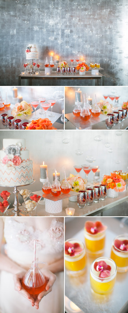coral and orange chevron wedding decor and color ideas, photos by Tyler James Photography coral and orange chevron wedding decor and color ideas, photos by Tyler James Photography