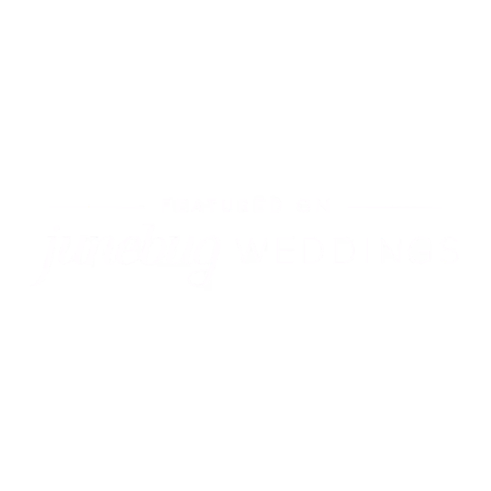 Featured On Junebug Weddings - White Text Only