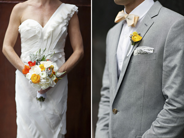bright yellow and orange summer wedding in Atlanta, photo by Paperlily Photography | via junebugweddings.com bright yellow and orange summer wedding in Atlanta, photo by Paperlily Photography | via junebugweddings.com