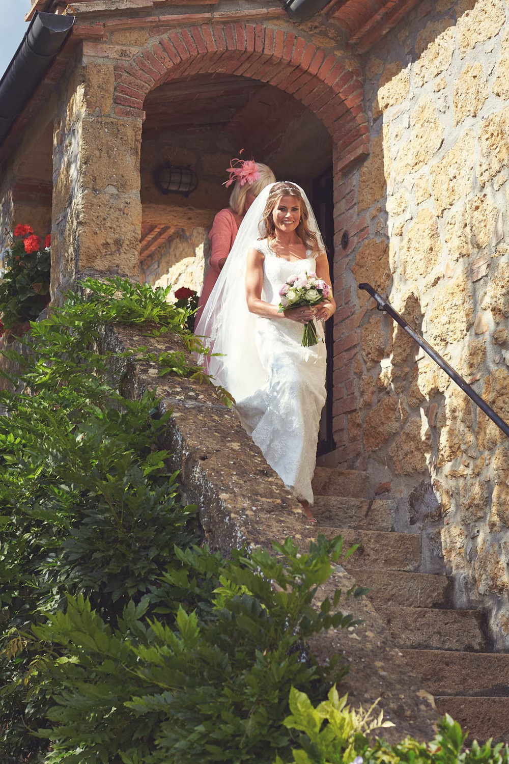 bride with her bouquet bride with her bouquet