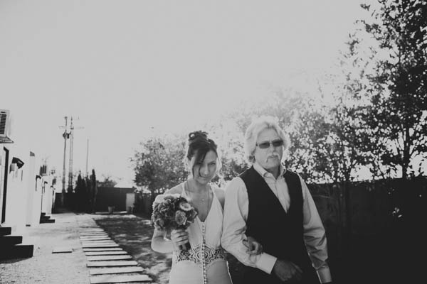 bride and her father heading to the ceremony bride and her father heading to the ceremony