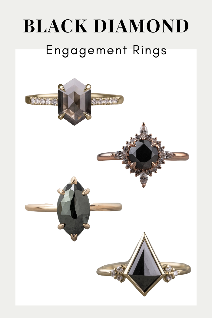 unique engagement rings with black diamonds