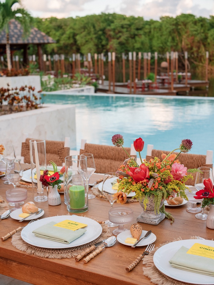 A Vibrant Citrus Color Palette at This Etéreo Kanai Riviera Maya Wedding