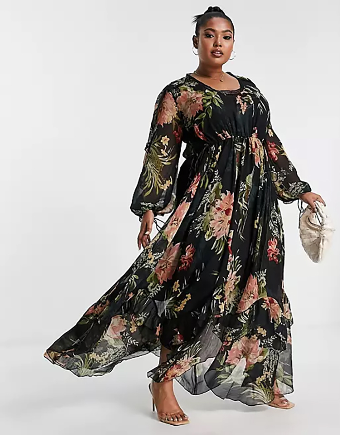 knee length dresses for ladies Plus Size Bohemian Long Lace Wedding Dress – TANYA BRIDAL main image 0