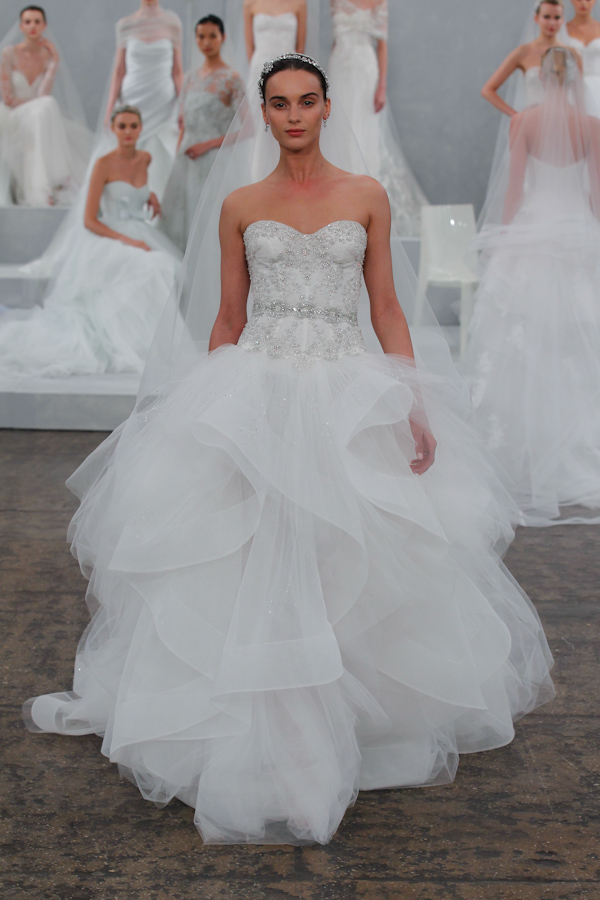 colorful wedding dresses - new bridal hues from the spring 2015 bridal collection by Monique Lhuillier | via junebugweddings.com colorful wedding dresses - new bridal hues from the spring 2015 bridal collection by Monique Lhuillier | via junebugweddings.com