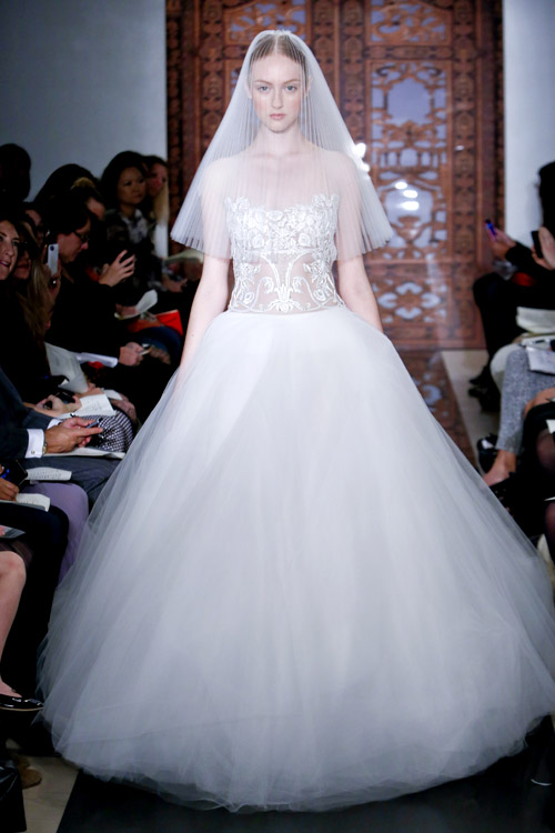 Glamorous Reem Acra wedding dress from her Fall 2013 collection | via junebugweddings.com Glamorous Reem Acra wedding dress from her Fall 2013 collection | via junebugweddings.com