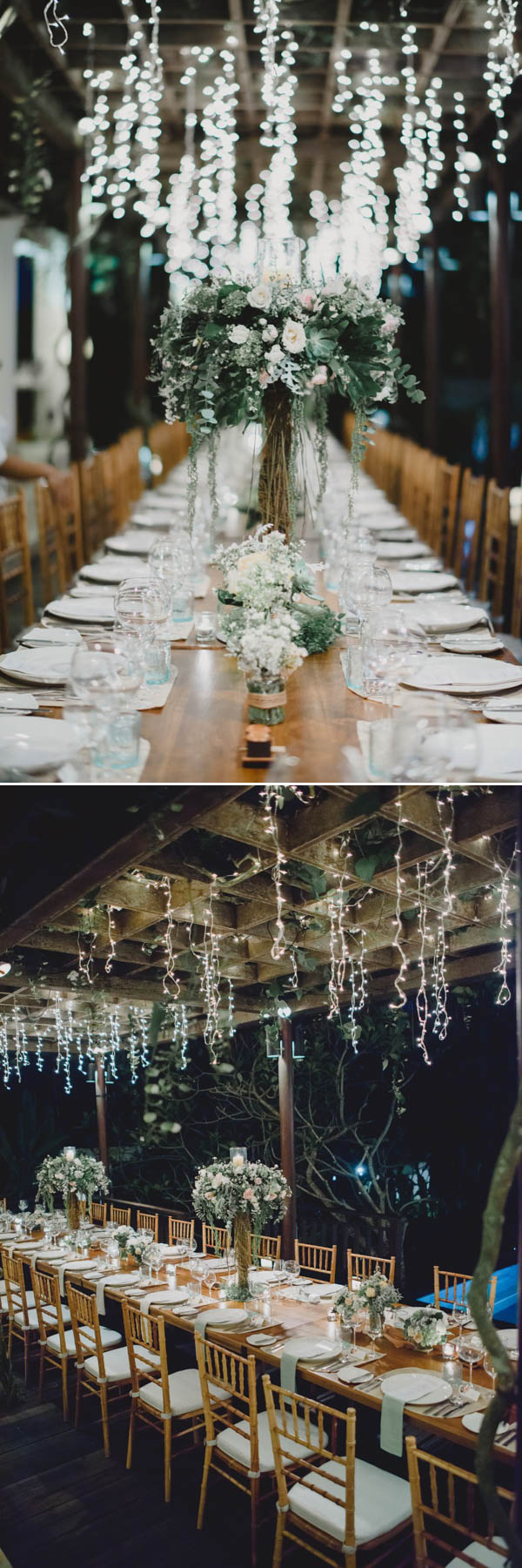 voluminous centerpieces farm table