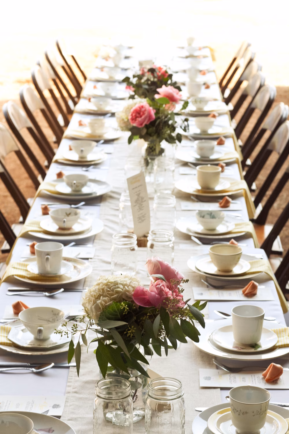vintage reception place settings