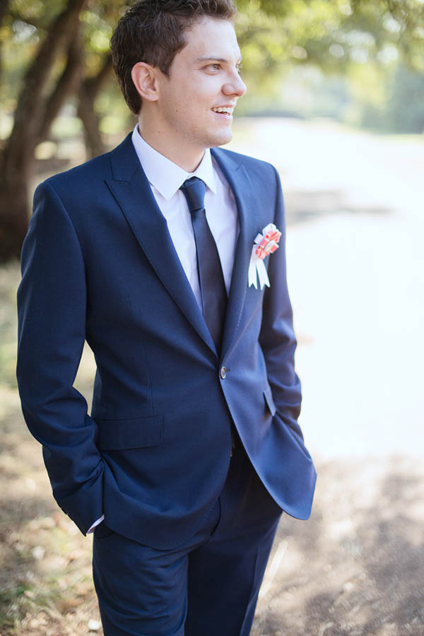 stylish groom's navy suit stylish groom's navy suit