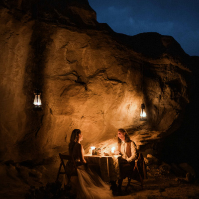 Image by Julie Haider of Julie Haider Elopement Photography taken in Sandia Park, New Mexico, U.S.A.