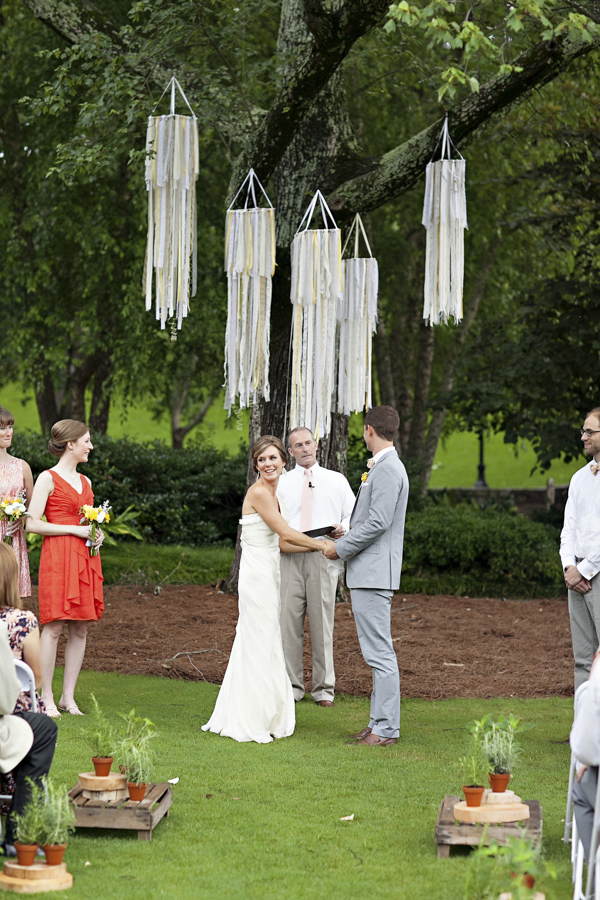 bright yellow and orange summer wedding in Atlanta, photo by Paperlily Photography | via junebugweddings.com bright yellow and orange summer wedding in Atlanta, photo by Paperlily Photography | via junebugweddings.com