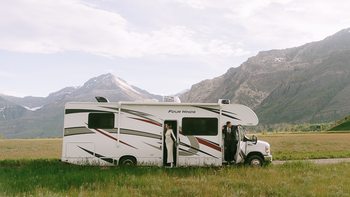 wedding portrait in RV