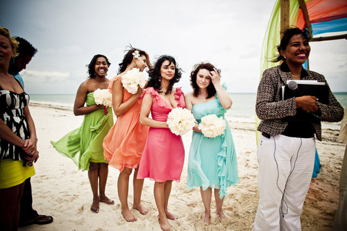 colorful tropical beach wedding at Excellence Playa Mujeres All-Inclusive Resort in Cancun, Mexico - photos by JAGstudios | via junebugweddings.com colorful tropical beach wedding at Excellence Playa Mujeres All-Inclusive Resort in Cancun, Mexico - photos by JAGstudios | via junebugweddings.com