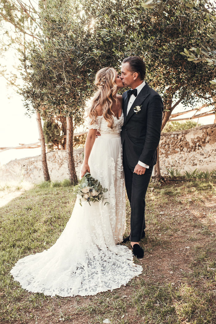 This Gown Designer and Her Groom Tied the Knot at Casa Privata on the Amalfi  Coast | Junebug Weddings